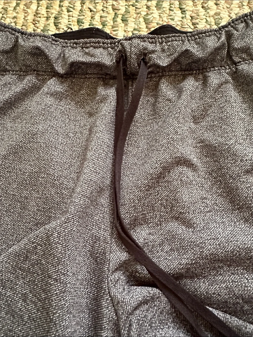 Nike Women's Dri-Fit Charcoal Gray Athletic Shorts with Swoosh size M
